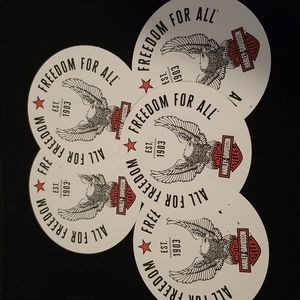 Harley-Davidson stickers (5) All For Freedon*Freedom For All NEW